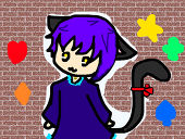 黒猫月夜