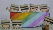羊より牛の着ぐるみ