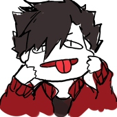 黒髪赤瞳
