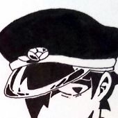青髪ヘッドフォン