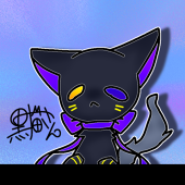 眠い黒猫さん