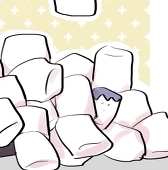 青い