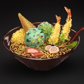 MintChoco天ぷらうどん