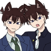 栗饅頭と猫