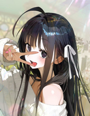 水天一色射白鹿