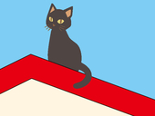 屋根のぼる