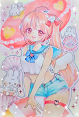 鈴ももな🍑コピック・水彩