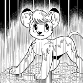 野犬の絵です