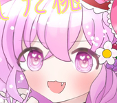 浮遊した桃