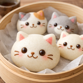 ネコ饅頭