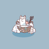 猫耳タオル