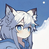 月夜白狼